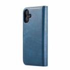 For iPhone 16 DG.MING Crazy Horse Texture Detachable Magnetic Leather Phone Case(Blue) - 3