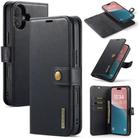 For iPhone 17 DG.MING Crazy Horse Texture Detachable Magnetic Leather Phone Case(Black) - 1
