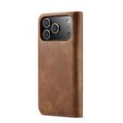 For iPhone 17 Pro DG.MING Crazy Horse Texture Detachable Magnetic Leather Phone Case(Brown) - 3
