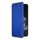 For OnePlus 12 Carbon Fiber Texture Flip Leather Phone Case(Blue) - 2