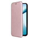 For OnePlus Nord CE4 Lite Carbon Fiber Texture Flip Leather Phone Case(Pink) - 2