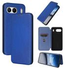 For OnePlus Nord 4 5G Carbon Fiber Texture Flip Leather Phone Case(Blue) - 1