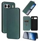 For OnePlus Nord 4 5G Carbon Fiber Texture Flip Leather Phone Case(Green) - 1