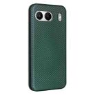 For OnePlus Nord 4 5G Carbon Fiber Texture Flip Leather Phone Case(Green) - 3