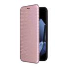 For OnePlus 13 Carbon Fiber Texture Flip Leather Phone Case(Pink) - 2