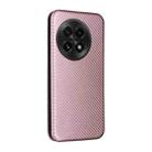 For OnePlus 13 Carbon Fiber Texture Flip Leather Phone Case(Pink) - 3