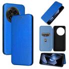 For OnePlus 13 Carbon Fiber Texture Flip Leather Phone Case(Blue) - 1