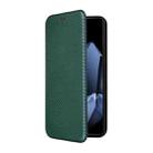 For OnePlus 13 Carbon Fiber Texture Flip Leather Phone Case(Green) - 2