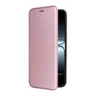 For OnePlus 13T Carbon Fiber Texture Flip Leather Phone Case(Pink) - 2