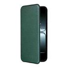 For OnePlus 13T Carbon Fiber Texture Flip Leather Phone Case(Green) - 2