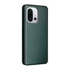 For OnePlus 13T Carbon Fiber Texture Flip Leather Phone Case(Green) - 3
