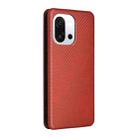 For OnePlus 13T Carbon Fiber Texture Flip Leather Phone Case(Brown) - 3