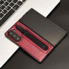 For Samsung Galaxy Z Fold6 Vintage Texture Phone Case with Pen Slot(Red) - 2