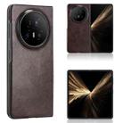 For Honor Magic V5 Litchi Texture Back Cover Phone Case(Brown) - 1