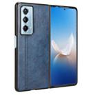 For Honor Magic Vs2 Cow Pattern Sewing Back Cover Phone Case(Blue) - 3