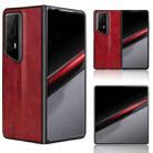 For Honor Magic V2 RSR Porsche Design Cow Pattern Sewing Back Cover Phone Case(Red) - 1