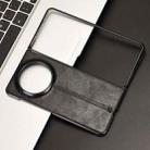 For Honor Magic V5 Cow Pattern Sewing Back Cover Phone Case(Black) - 2