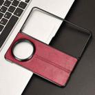 For Honor Magic V5 Cow Pattern Sewing Back Cover Phone Case(Red) - 2