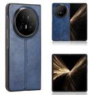 For Honor Magic V5 Cow Pattern Sewing Back Cover Phone Case(Blue) - 1