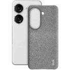 For Asus Zenfone 9 / Zenfone10 5G imak Ruiyi Series Cloth Texture PU + PC Phone Case(Light Grey) - 1