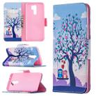 For Xiaomi Redmi 9 Colored Drawing Pattern Horizontal Flip Leather Case with Holder & Card Slots & Wallet(Two Owls) - 1