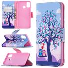 For Huawei Honor 9X Lite Colored Drawing Pattern Horizontal Flip Leather Case with Holder & Card Slots & Wallet(Two Owls) - 1