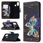 For Huawei Honor 9X Lite Colored Drawing Pattern Horizontal Flip Leather Case with Holder & Card Slots & Wallet(Big Butterfly) - 1