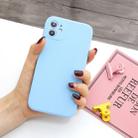 For iPhone 11 Magic Cube Frosted Silicone Shockproof Full Coverage Protective Case(Baby Blue) - 1