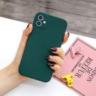 For iPhone 11 Magic Cube Frosted Silicone Shockproof Full Coverage Protective Case(Deep Green) - 1