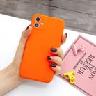 For iPhone 11 Pro Max Magic Cube Frosted Silicone Shockproof Full Coverage Protective Case(Orange) - 1