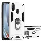 For OPPO Realme 3 Rro 2 in 1 Armour Series PC + TPU Protective Case with Ring Holder(Silver) - 1