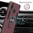 For OPPO Realme 3 Rro 2 in 1 Armour Series PC + TPU Protective Case with Ring Holder(Wine Red) - 3