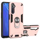 For OPPO Realme 6 2 in 1 Armour Series PC + TPU Protective Case with Ring Holder(Rose Gold) - 1