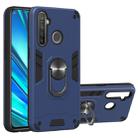 For OPPO Realme 5 Pro 2 in 1 Armour Series PC + TPU Protective Case with Ring Holder(Royal Blue) - 1