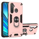 For OPPO Realme 5 Pro 2 in 1 Armour Series PC + TPU Protective Case with Ring Holder(Rose Gold) - 1