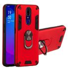 For OPPO F11 & A9 2 in 1 Armour Series PC + TPU Protective Case with Ring Holder(Red) - 1