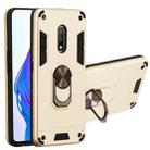 For OPPO K3 & Realme X 2 in 1 Armour Series PC + TPU Protective Case with Ring Holder(Gold) - 1