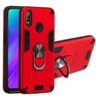 For OPPO Realme 3 2 in 1 Armour Series PC + TPU Protective Case with Ring Holder(Red) - 1