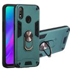 For OPPO Realme 3 2 in 1 Armour Series PC + TPU Protective Case with Ring Holder(Dark Green) - 1