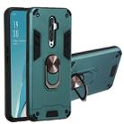 For OPPO Reno2 Z & Reno2 F 2 in 1 Armour Series PC + TPU Protective Case with Ring Holder(Dark Green) - 1