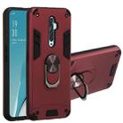 For OPPO Reno2 Z & Reno2 F 2 in 1 Armour Series PC + TPU Protective Case with Ring Holder(Wine Red) - 1