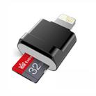 MicroDrive 8pin To TF Card Adapter Mini iPhone & iPad TF Card Reader, Capacity:64GB(Black) - 1