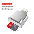 MicroDrive 8pin To TF Card Adapter Mini iPhone & iPad TF Card Reader, Capacity:128GB(Silver) - 7