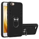 For vivo Y53 2 in 1 Armour Series PC + TPU Protective Case with Ring Holder(Black) - 1