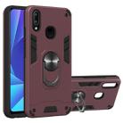 For vivo Y91 / Y95/Y93(Indian Version) / U1 2 in 1 Armour Series PC + TPU Protective Case with Ring Holder(Wine Red) - 1