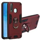 For vivo Y19 / Y5s / U3 / U20 2 in 1 Armour Series PC + TPU Protective Case with Ring Holder(Wine Red) - 1