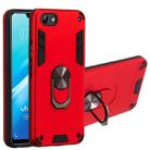 For vivo Y81 (Nonporous) 2 in 1 Armour Series PC + TPU Protective Case with Ring Holder(Red) - 1