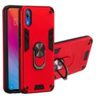 For vivo Y91c/Y93/Y91i/Y90(Indian Version) 2 in 1 Armour Series PC + TPU Protective Case with Ring Holder(Red) - 1