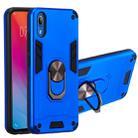 For vivo Y91c/Y93/Y91i/Y90(Indian Version) 2 in 1 Armour Series PC + TPU Protective Case with Ring Holder(Dark Blue) - 1