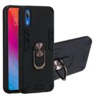 For vivo Y91c/Y93/Y91i/Y90(Indian Version) 2 in 1 Armour Series PC + TPU Protective Case with Ring Holder(Black) - 1